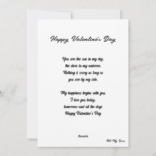Liebes Herz: Individuelles Gedicht - Valentins-Lie Feiertagskarte