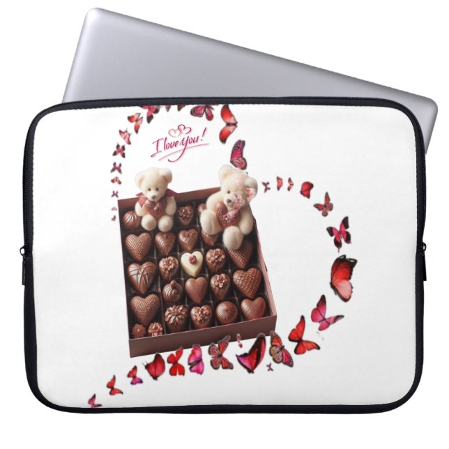 Liebes Herz  Laptopschutzhülle (Vorderseite)