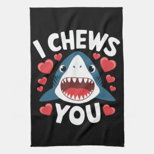 Liebes Herz Leopard Süß Valentinstag  Geschirrtuch