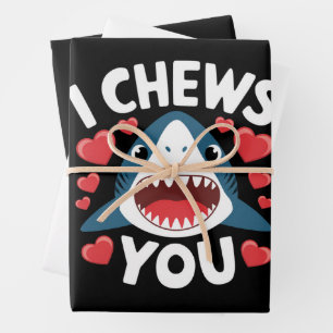 Liebes Herz Leopard Süßer Valentinstag  Geschenkpapier Set