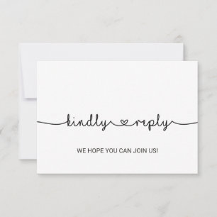 Liebes Herz Menüwahl RSVP-Karte RSVP Karte