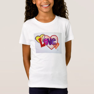 Liebes-Herz-Ringe Inspirierende Wortkunst-Shirt T-Shirt