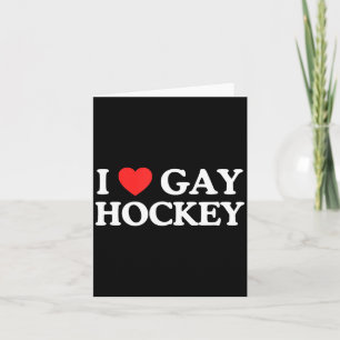 Liebes Herz Schwule Hockey Ausgeflippt Schwule Pri Karte