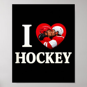 Liebes Herz Schwule Hockey Ausgeflippt Schwule Pri Poster