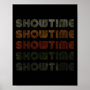Liebes Herz Showtime Tee Grunge Vintage Stil Schwa Poster