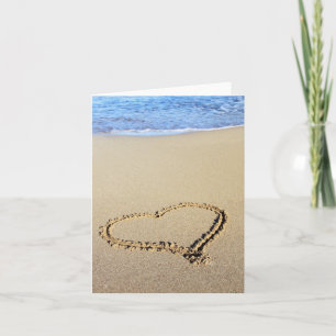 Liebes Herz Strand Karte