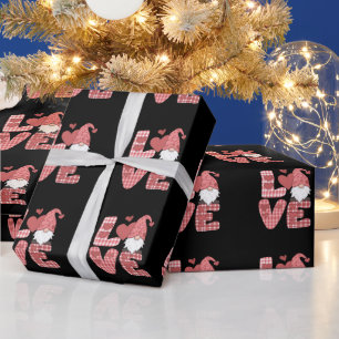 Liebes Herz Süßer Gnom Valentinstag Geschenkpapier