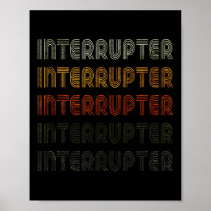 Liebes-Herz-Unterbrecher-Tee Grunge Vintage Schwar Poster