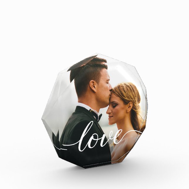 Liebes-Hochzeitsscript Personalisiertes Foto (Links)