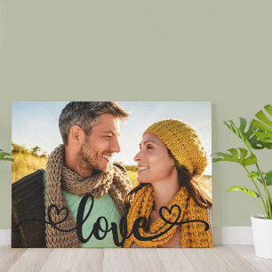 Liebes-Kaligrafie-Overlay Individuelle Fotos Leinwanddruck