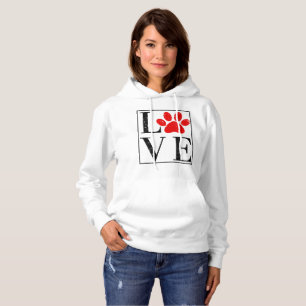 LIEBES PFOTENABDRUCK HUNDEBESITZER HAUSTIERLIEBHAB HOODIE