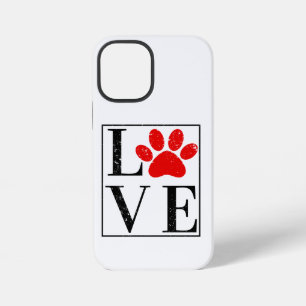LIEBES PFOTENABDRUCK HUNDEBESITZER HAUSTIERLIEBHAB iPhone 12 MINI HÜLLE