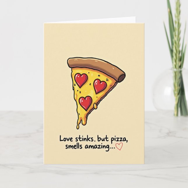 Liebes Pizza Wunderkarte Karte (Vorderseite)