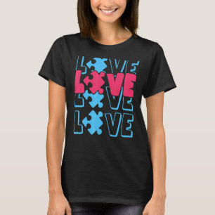 Liebes-Puzzleteil Autismus-Bewusstsein und Unterst T-Shirt