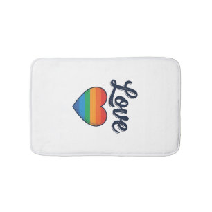 Liebes Regenbogen Herz Stolz Vektor-Shirt-Design_1 Badematte