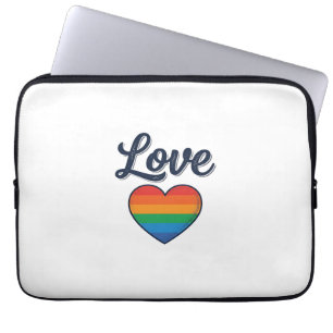 Liebes Regenbogen Herz Stolz Vektor-Shirt-Design_1 Laptopschutzhülle