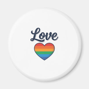 Liebes Regenbogen Herz Stolz Vektor-Shirt Design_1 Magnet
