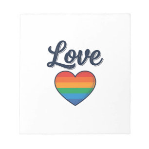 Liebes Regenbogen Herz Stolz Vektor-Shirt-Design_1 Notizblock