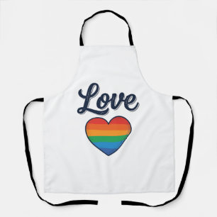 Liebes Regenbogen Herz Stolz Vektor-Shirt-Design_1 Schürze