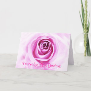 Liebes-Rosa-Herzliche-Grüße-Karte mit individuelle Dankeskarte