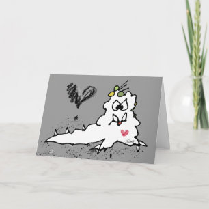 Liebes-Schnecken-Monster Cartoon Karte