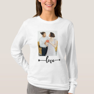 Liebes Schriftzug mit Pfeil – Romantisches Paar T- T-Shirt