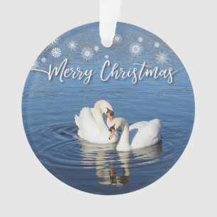 Liebes-Schwäne Weihnachten Ornament