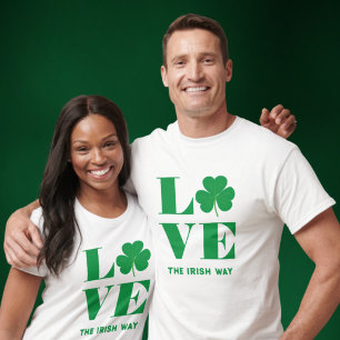 Liebes Shamrock Kleeblatt Irischer Benutzertext Gr T-Shirt