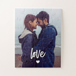 Liebes-Skript Moderne Paarfotos Puzzle