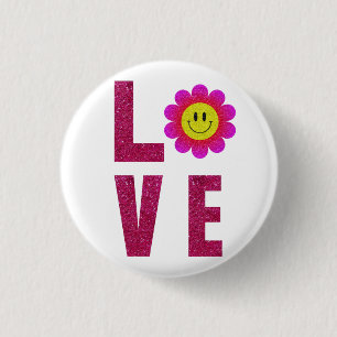 Liebes-Sonnenblume Button
