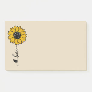 Liebes-Sonnenblume Post-it Klebezettel