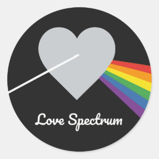 Liebes-Spektrum Runder Aufkleber