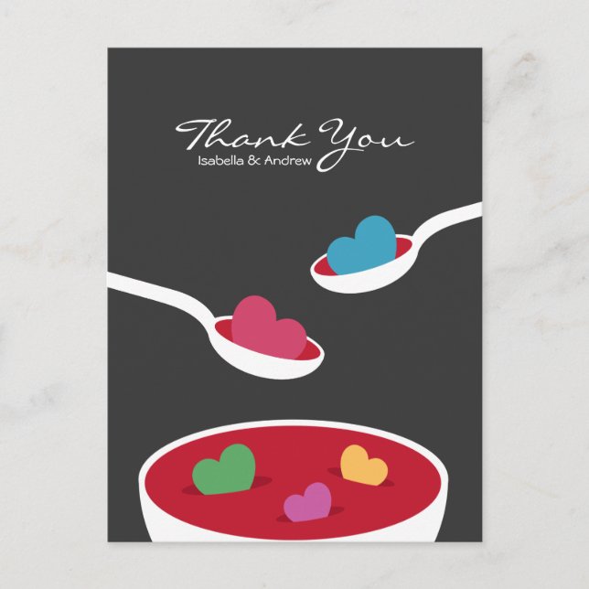 Liebes Suppe Postkarte (Vorderseite)
