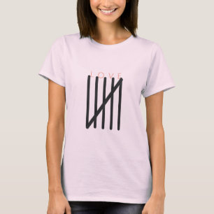 Liebes-T-Shirt mit Stöcken T-Shirt