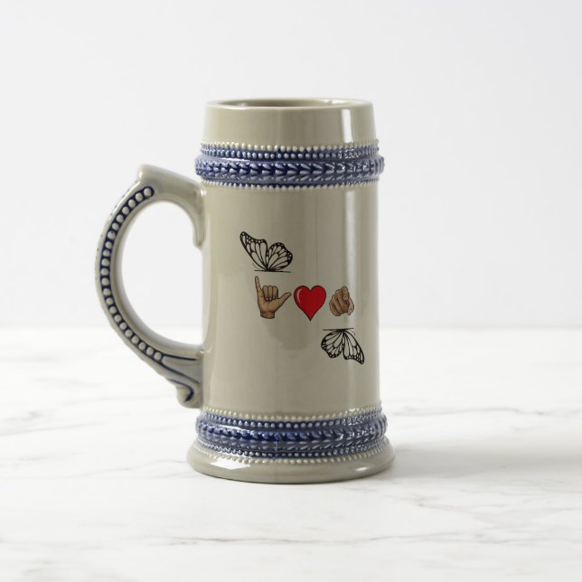 Liebes-Tasse Bierglas (Links)