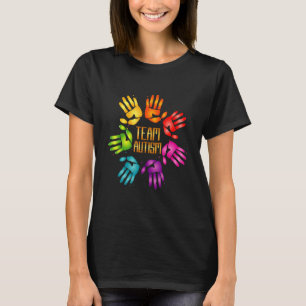 Liebes-Team-Autismus-Bewusstseins-Tag-Monat Buntes T-Shirt