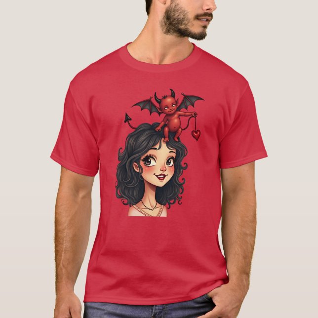 Liebes Teufel Freunde T-Shirt (Vorderseite)