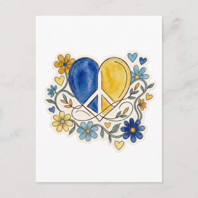 Liebes- und Friedensblume Postkarte (Vorderseite)