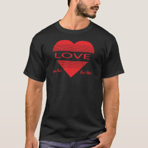 Liebes- und Romantik-Konzeptdesign mit Herzelement T-Shirt