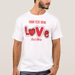 Liebes- und Romantik-Konzeptdesign mit Herzelement T-Shirt