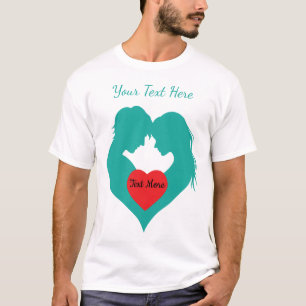 Liebes- und Romantik-Konzeptdesign mit Herzelement T-Shirt