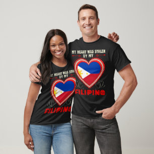 Liebes-Valentins-Herz gestohlen Filipinisch Gesche T-Shirt