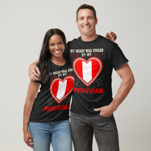 Liebes-Valentins-Herz gestohlen Peruanisches Gesch T-Shirt