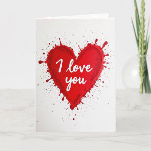Liebesausbruch Ich liebe dich Karte