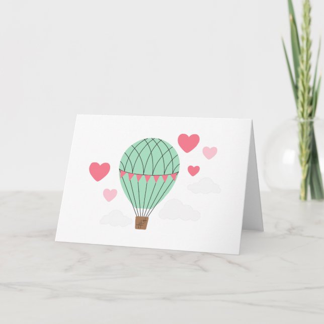 Liebesballon Karte (Vorderseite)