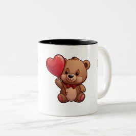 Liebesbärenbecher - Herzball Zweifarbige Tasse