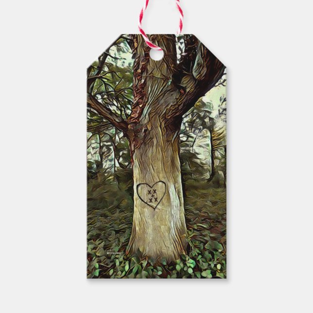 Liebesbaum Geschenkanhänger (Vorderseite)