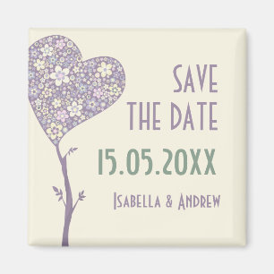 Liebesbaum Hochzeit Terminankündigung Magnet