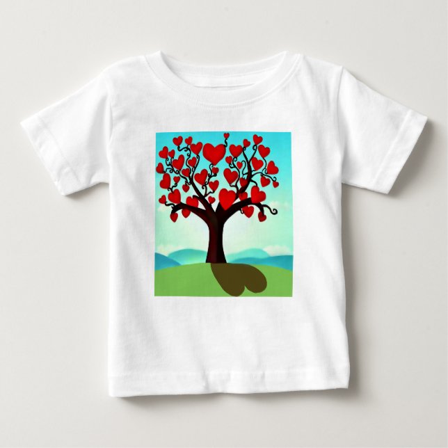 Liebesbaum - Valentine's Day Baby T-shirt (Vorderseite)