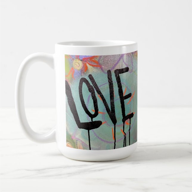 Liebesbecher Originalkunst Kaffeetasse (Links)